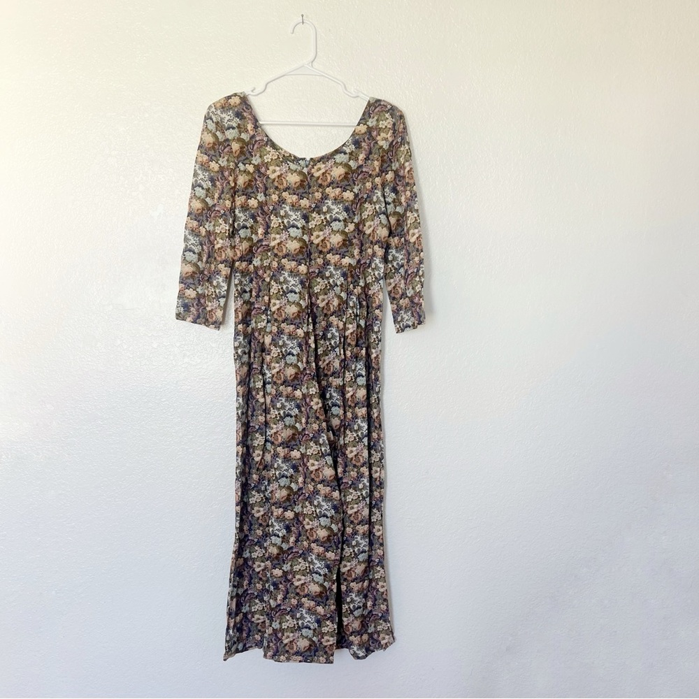 Vintage 90s Floral Jumpsuit Wide Leg 1pc Romper Flower Print 1990 All That Jazz
